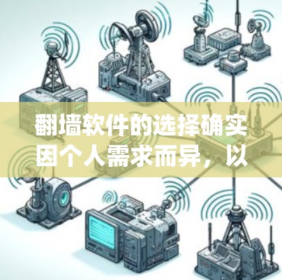 翻墙软件的选择确实因个人需求而异，以下是一些 commonly recommended 软件推荐，涵盖安全性、功能和预算