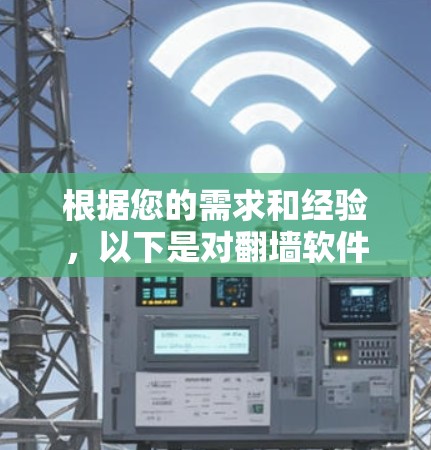 根据您的需求和经验，以下是对翻墙软件的选择和使用建议