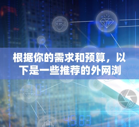 根据你的需求和预算，以下是一些推荐的外网浏览辅助工具，并根据你的具体情况选择